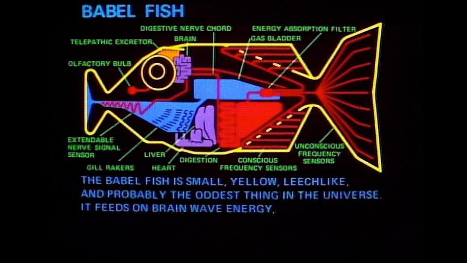 Der prototypische Übersetzungs-Algorithmus: Der Babelfisch aus dem Science-Fiction-Klassiker "Per Anhalter durch die Galaxis" in der BBC-Adaption aus den frühen 1980ern