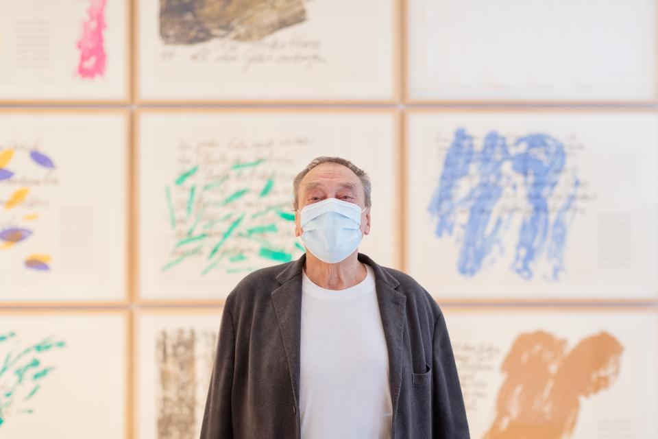 Künstler Günther Uecker 2020 in Düsseldorf