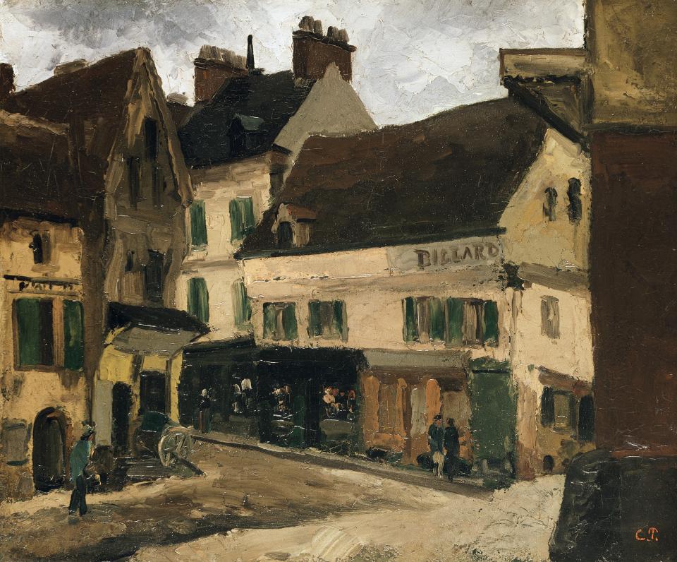 Camille Pissarro "Ein Platz in La Roche-Guyon", 1867