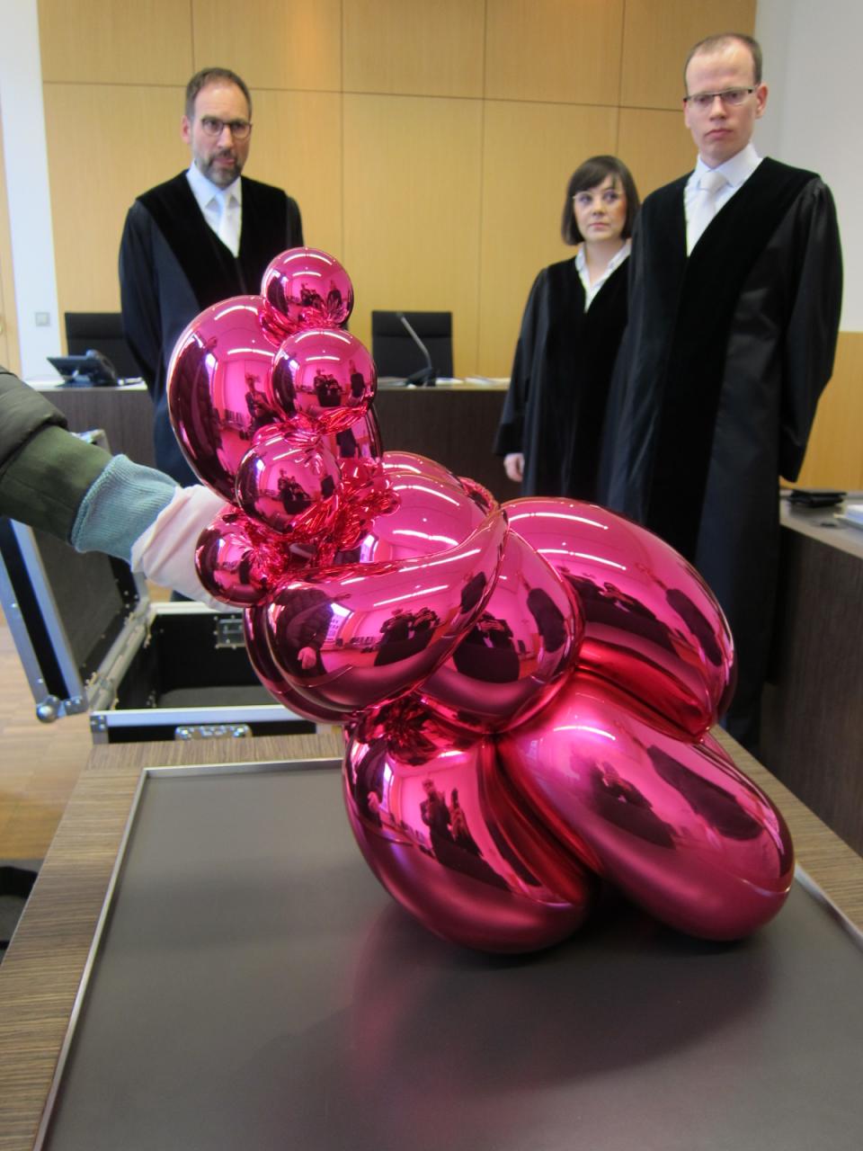 Die Koons-Skulptur "Balloon Venus" 2019 in einer Verhandlung im Landgericht Düsseldorf