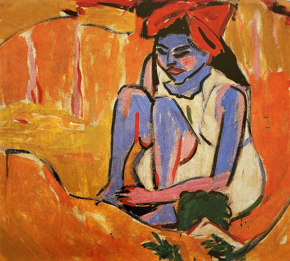 Ernst Ludwig Kirchner "Das blaue Mädchen in der Sonne", 1910